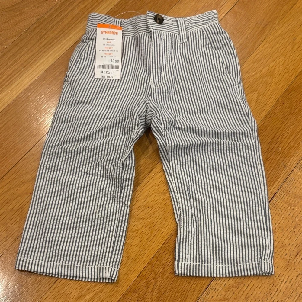 Gymboree Navy and White Striped Kids Pants